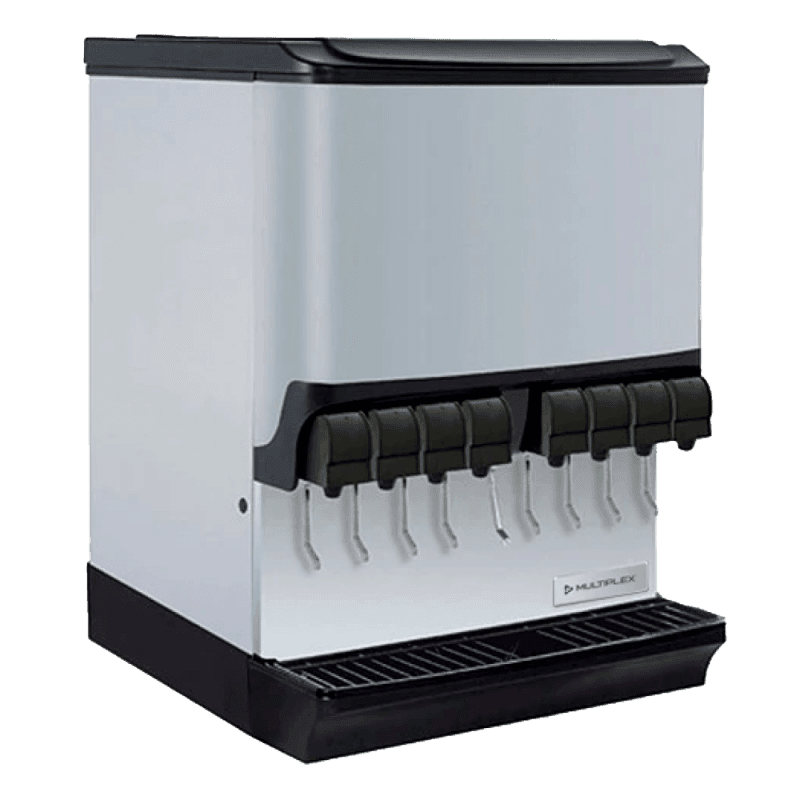 Modern ice maker with touch screen controls.