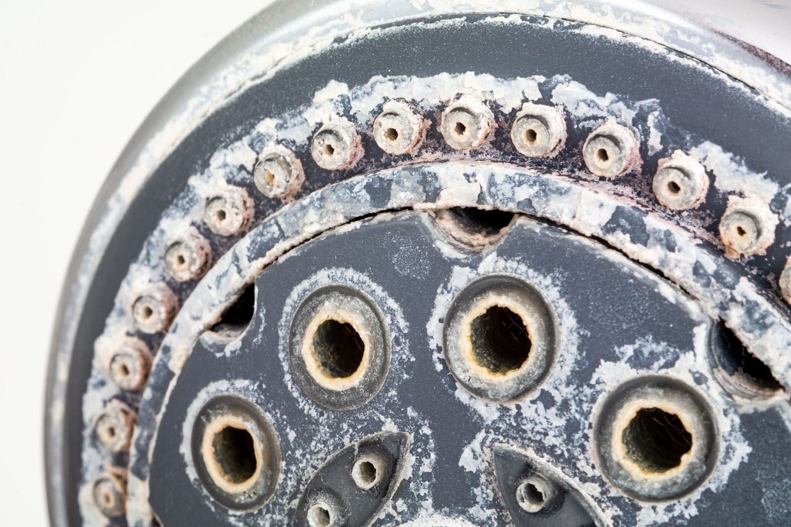 For comparison, here's what a clean showerhead looks like (no buildup)