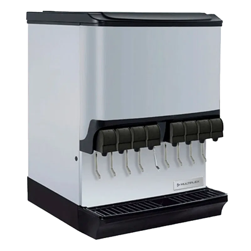 Modern ice maker with touch screen controls.