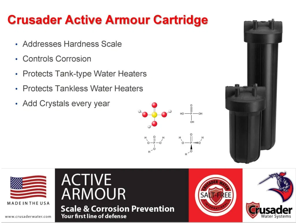 Crusader active water cartridge features